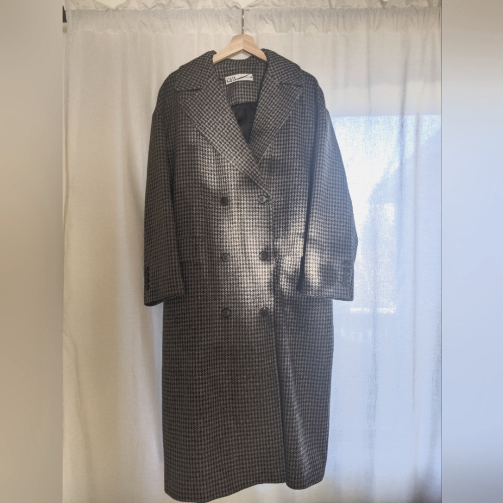 Zara Wool Blend Menswear Style Coat